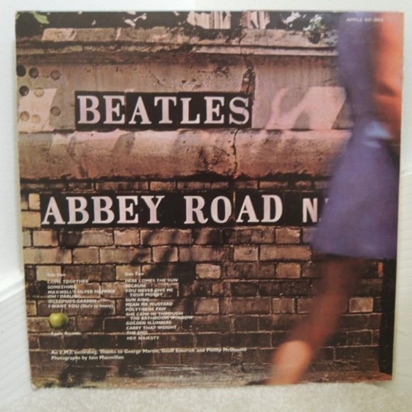 Beatles Abbey Road Vinyl LP 1969 + Newspaper Article Ranking Abbey Road Songs - Picture 2 of 10